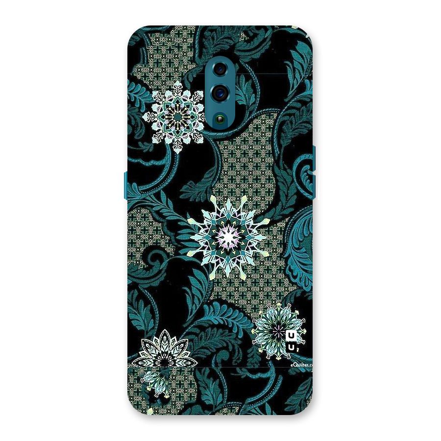 Bottle Green Floral Back Case for Oppo Reno