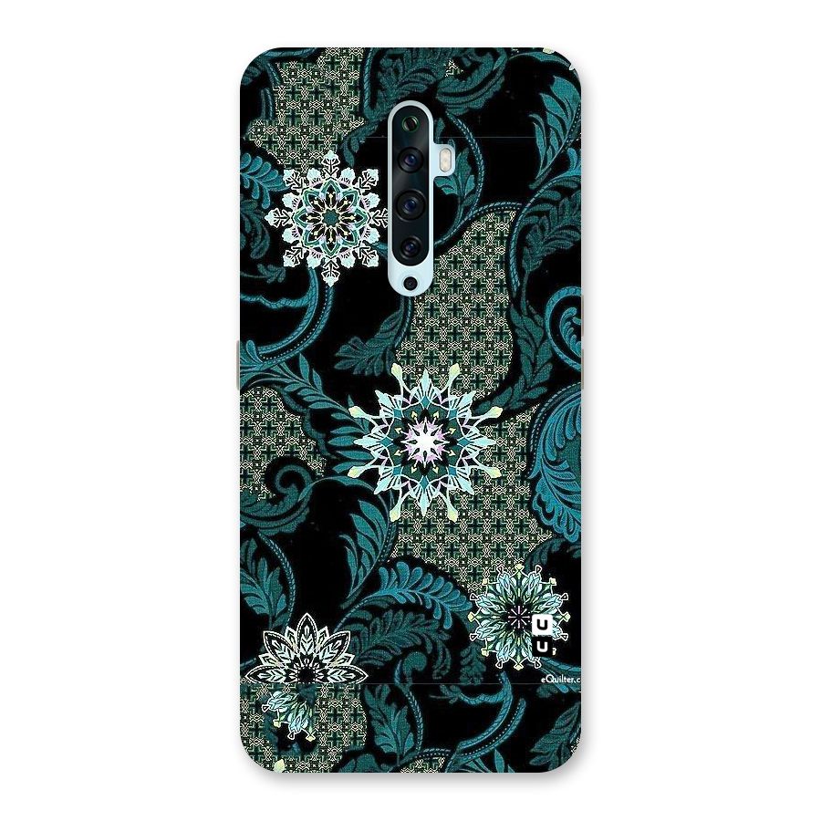 Bottle Green Floral Back Case for Oppo Reno2 Z