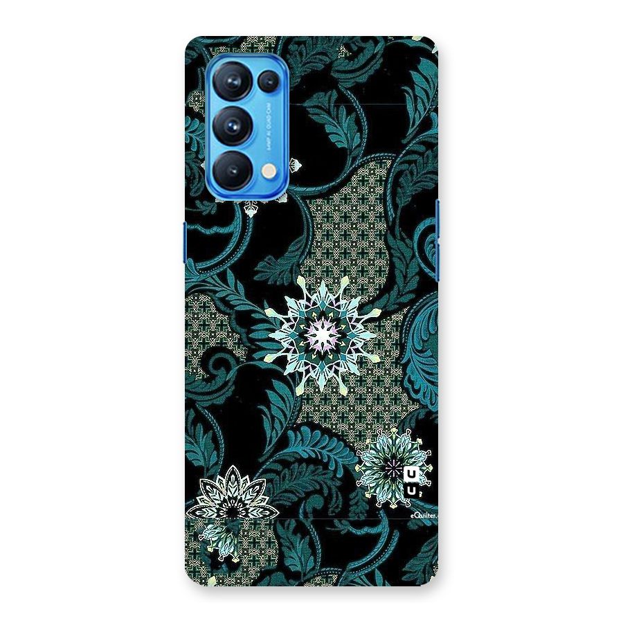Bottle Green Floral Back Case for Oppo Reno5 Pro 5G