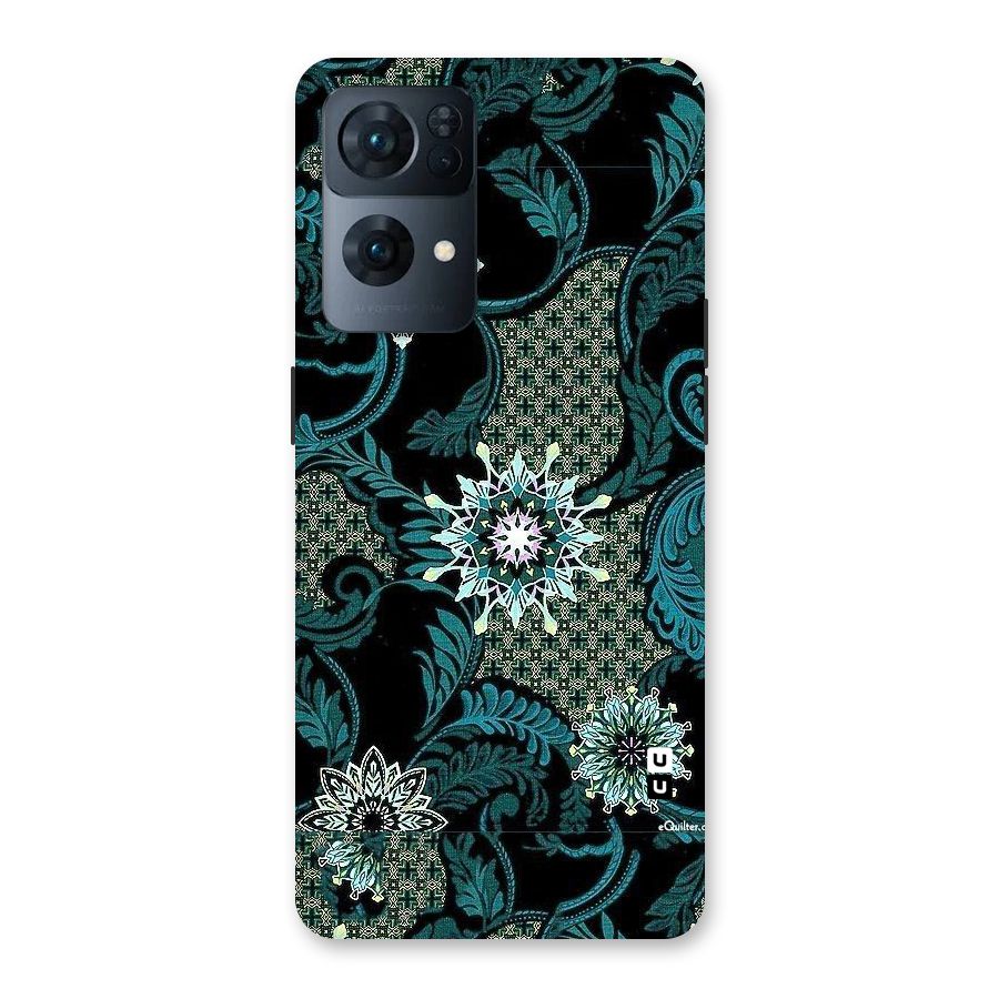 Bottle Green Floral Back Case for Oppo Reno7 Pro 5G