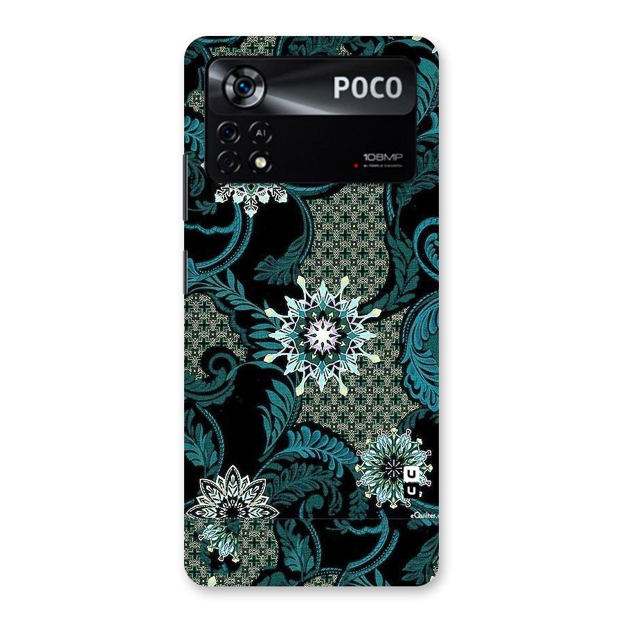 Bottle Green Floral Back Case for Poco X4 Pro 5G