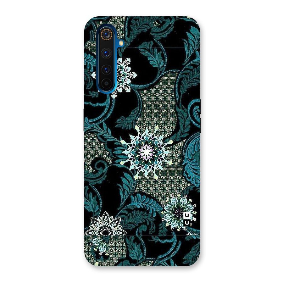 Bottle Green Floral Back Case for Realme 6 Pro