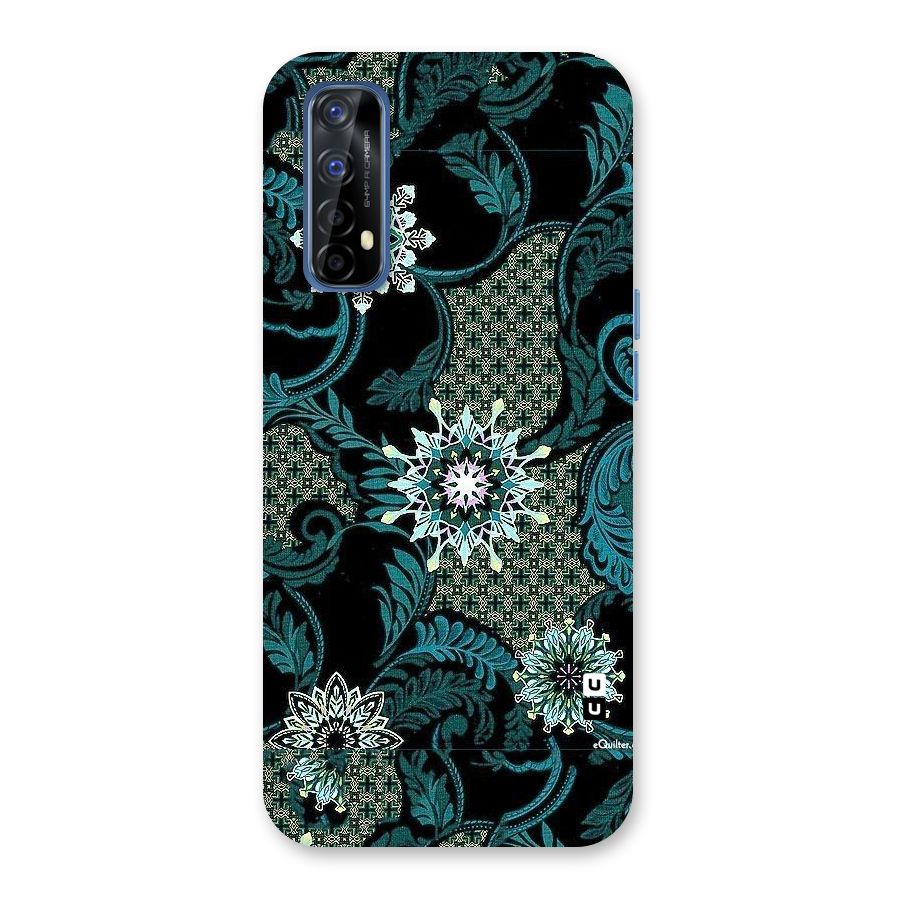 Bottle Green Floral Back Case for Realme 7