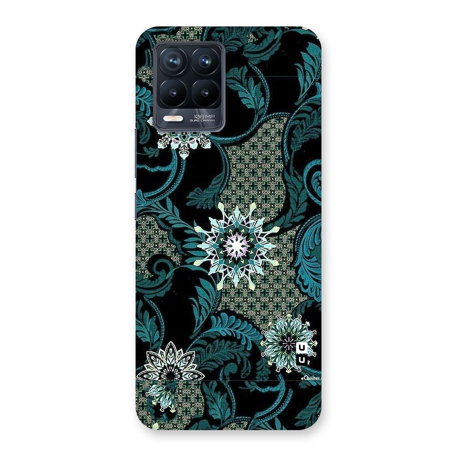 Bottle Green Floral Back Case for Realme 8 Pro