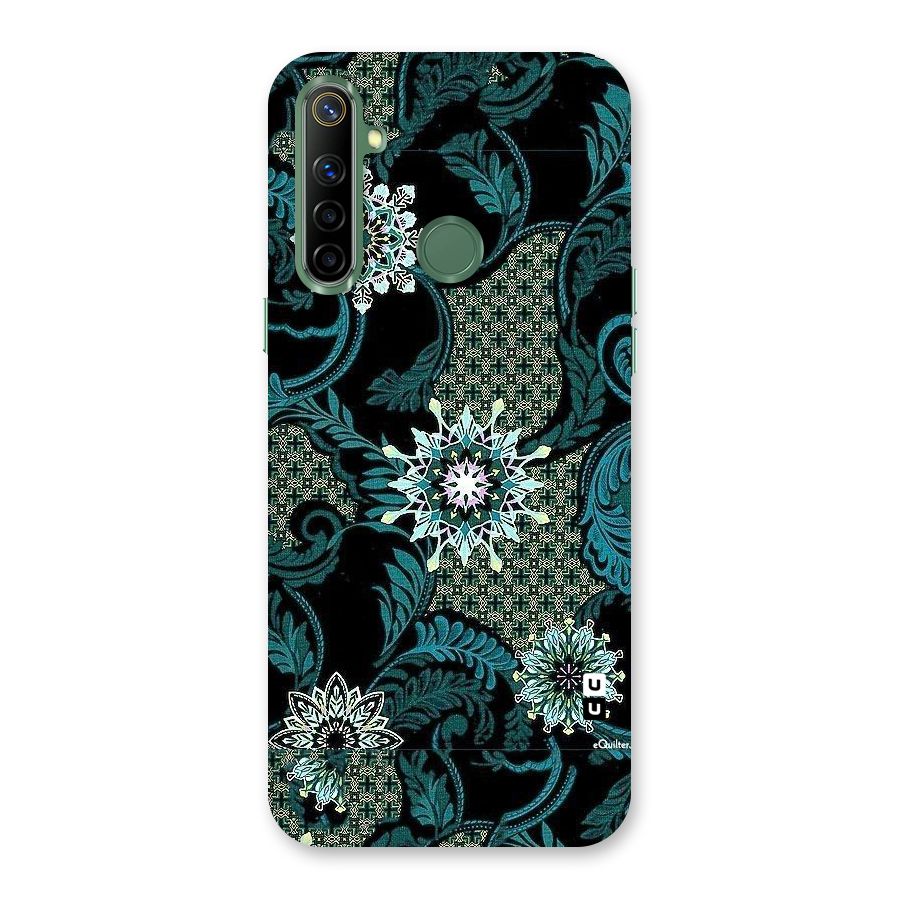 Bottle Green Floral Back Case for Realme Narzo 10