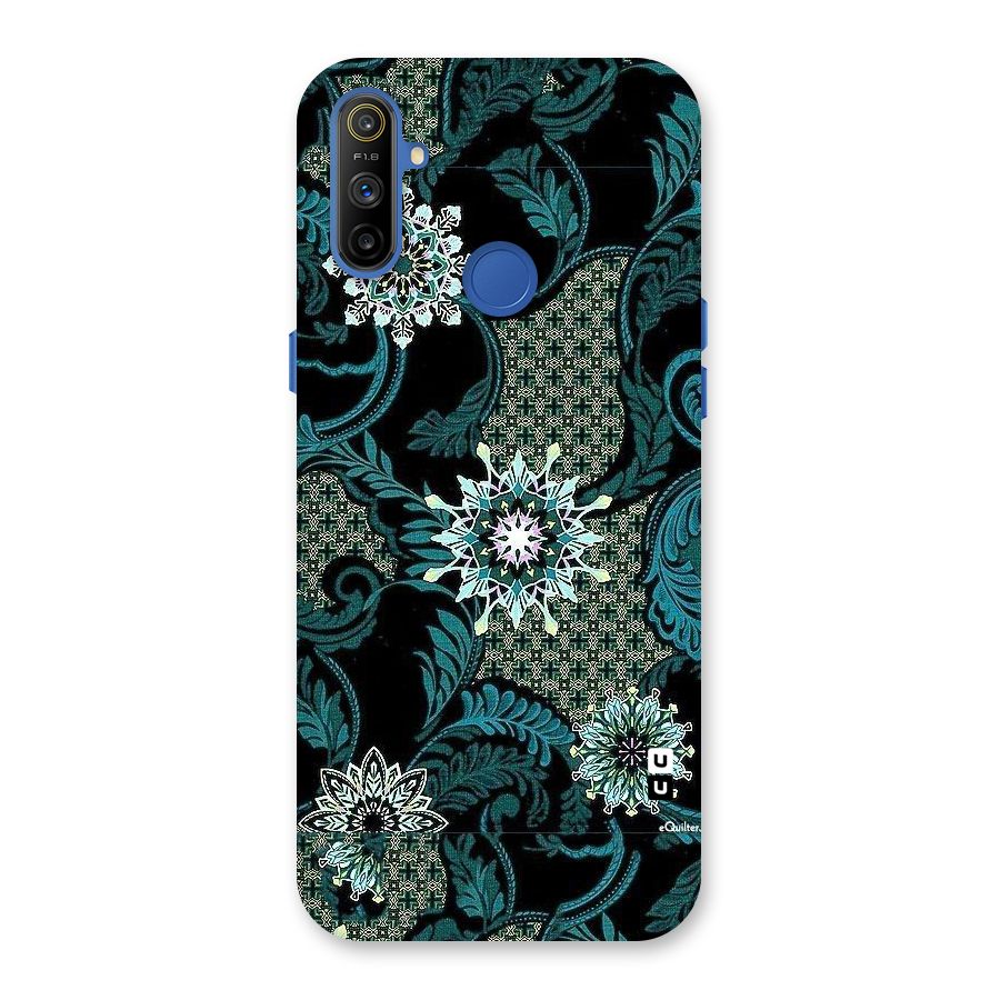 Bottle Green Floral Back Case for Realme Narzo 10A