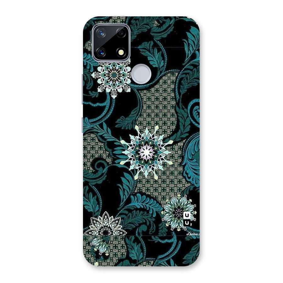 Bottle Green Floral Back Case for Realme Narzo 20