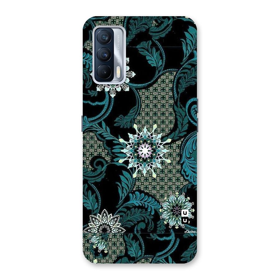 Bottle Green Floral Back Case for Realme X7