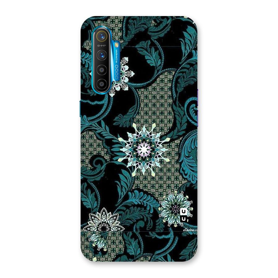 Bottle Green Floral Back Case for Realme XT