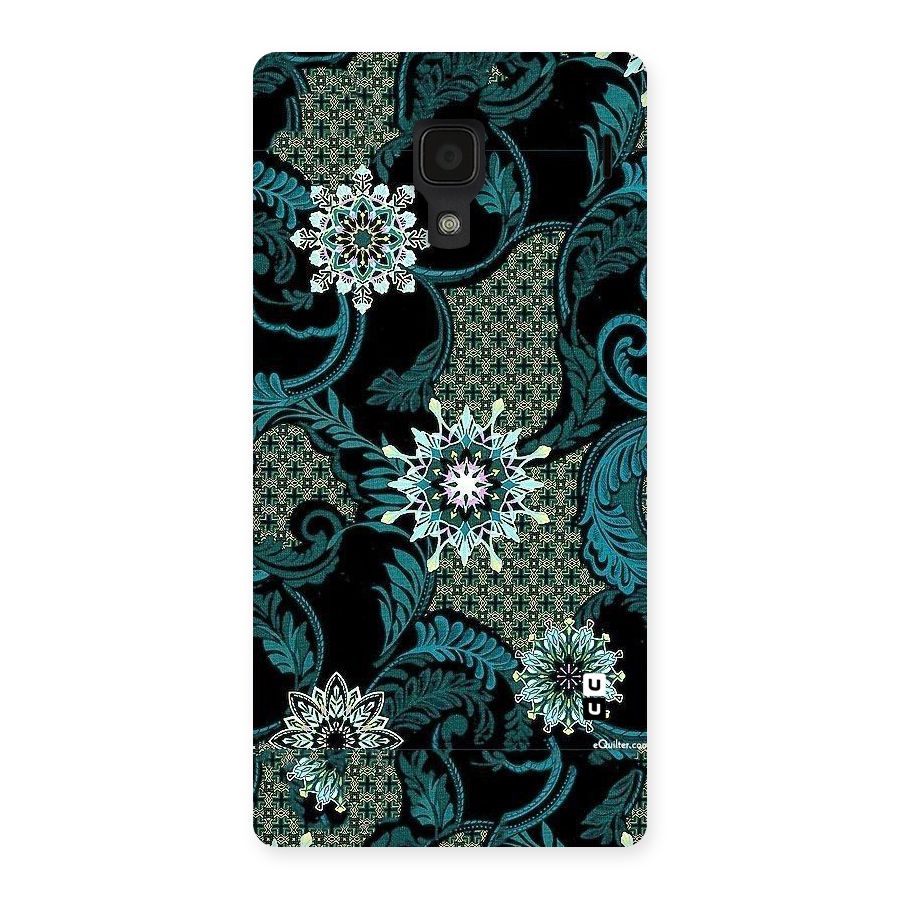 Bottle Green Floral Back Case for Redmi 1S