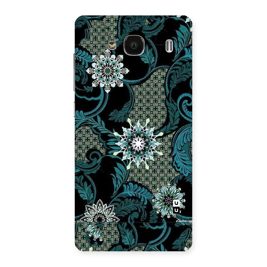 Bottle Green Floral Back Case for Redmi 2s