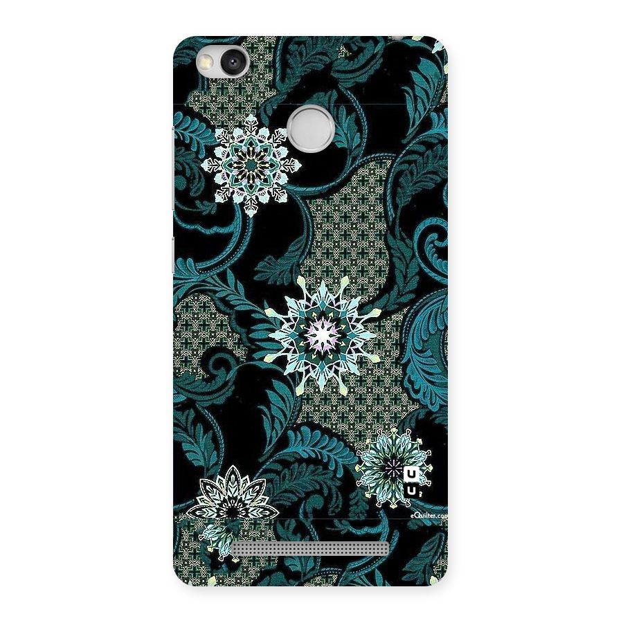 Bottle Green Floral Back Case for Redmi 3S Prime