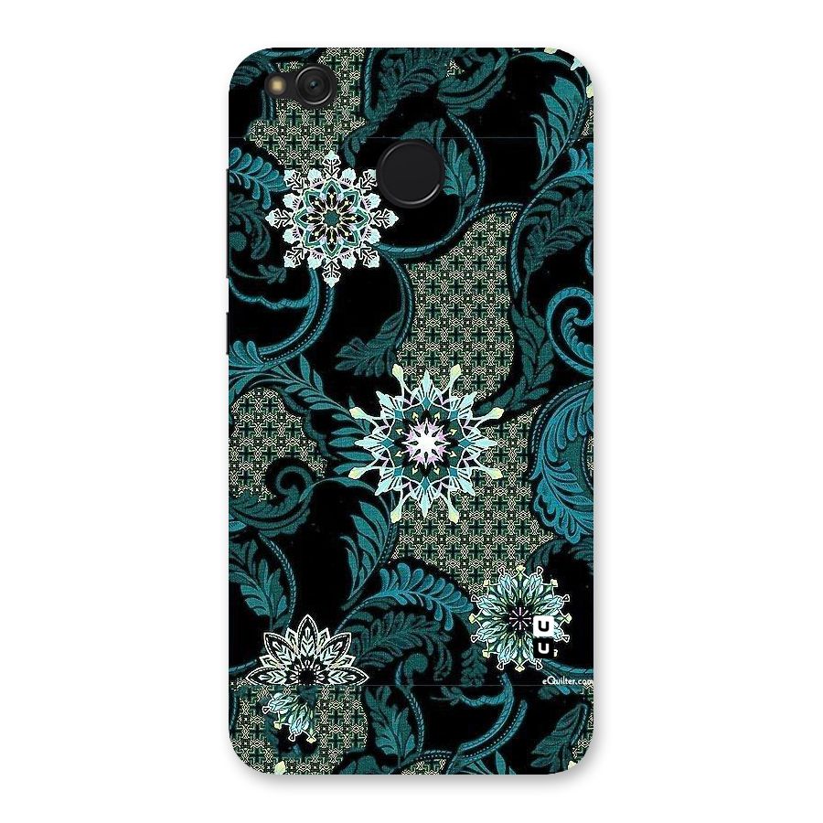 Bottle Green Floral Back Case for Redmi 4