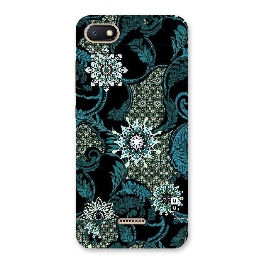 Bottle Green Floral Back Case for Redmi 6A