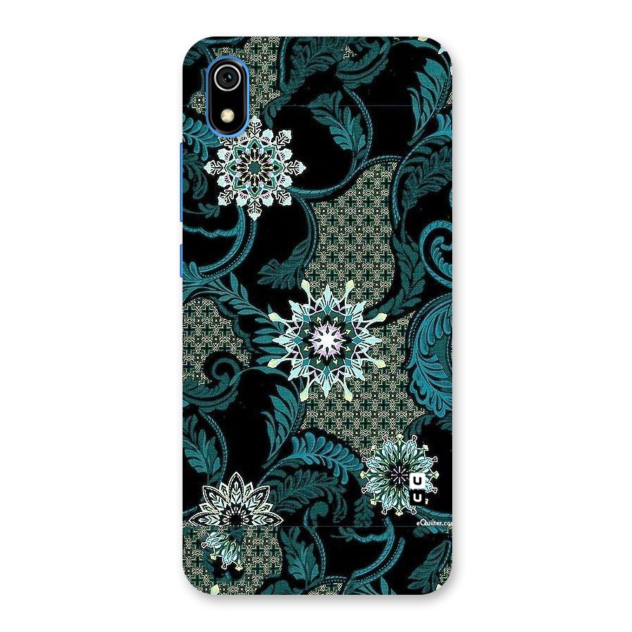 Bottle Green Floral Back Case for Redmi 7A