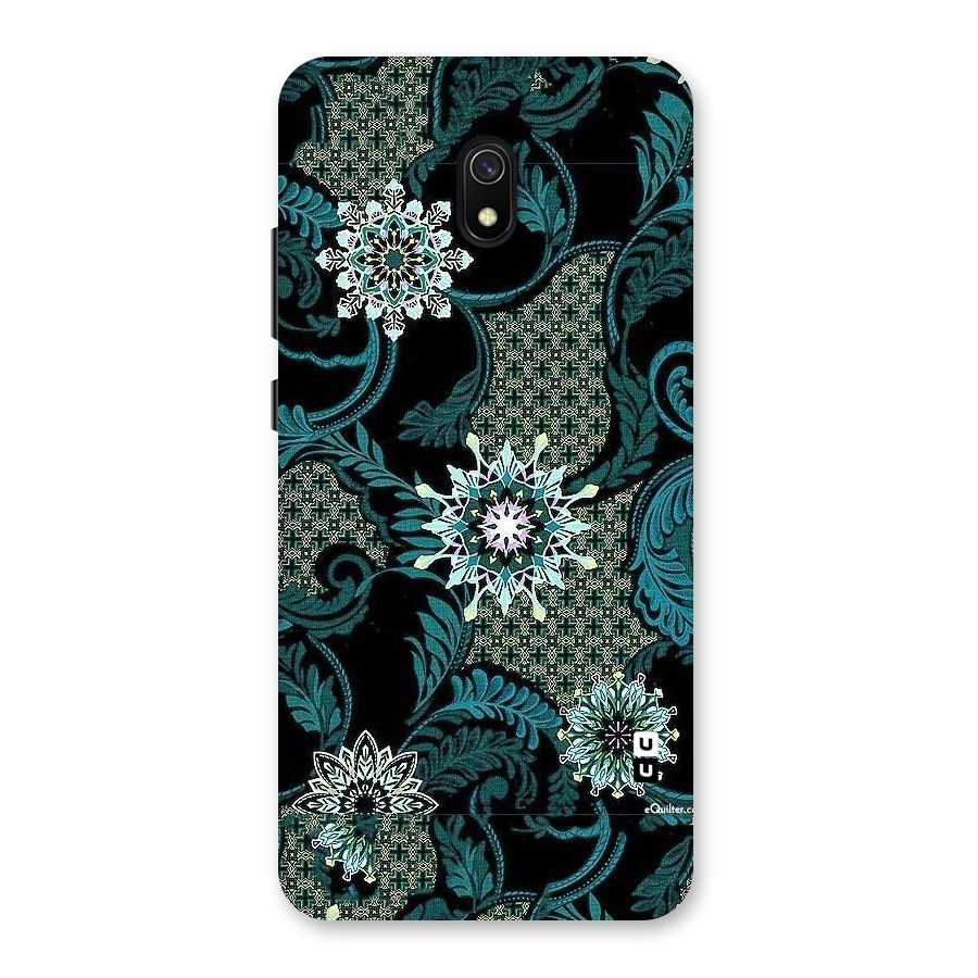 Bottle Green Floral Back Case for Redmi 8A
