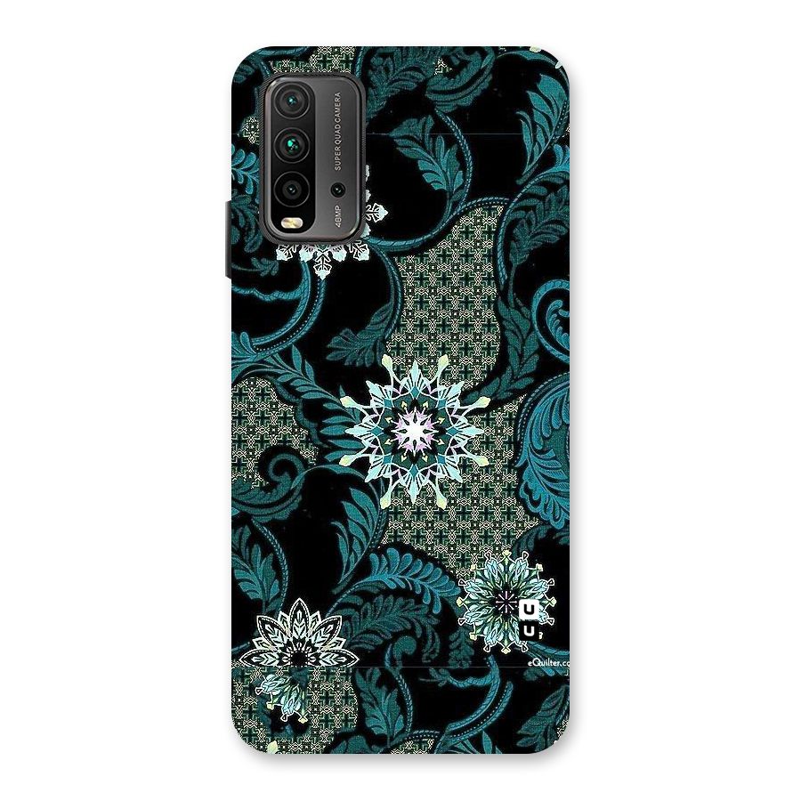 Bottle Green Floral Back Case for Redmi 9 Power