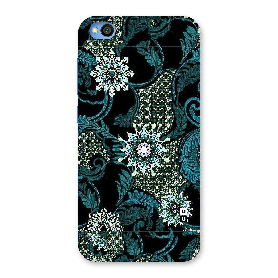 Bottle Green Floral Back Case for Redmi Go