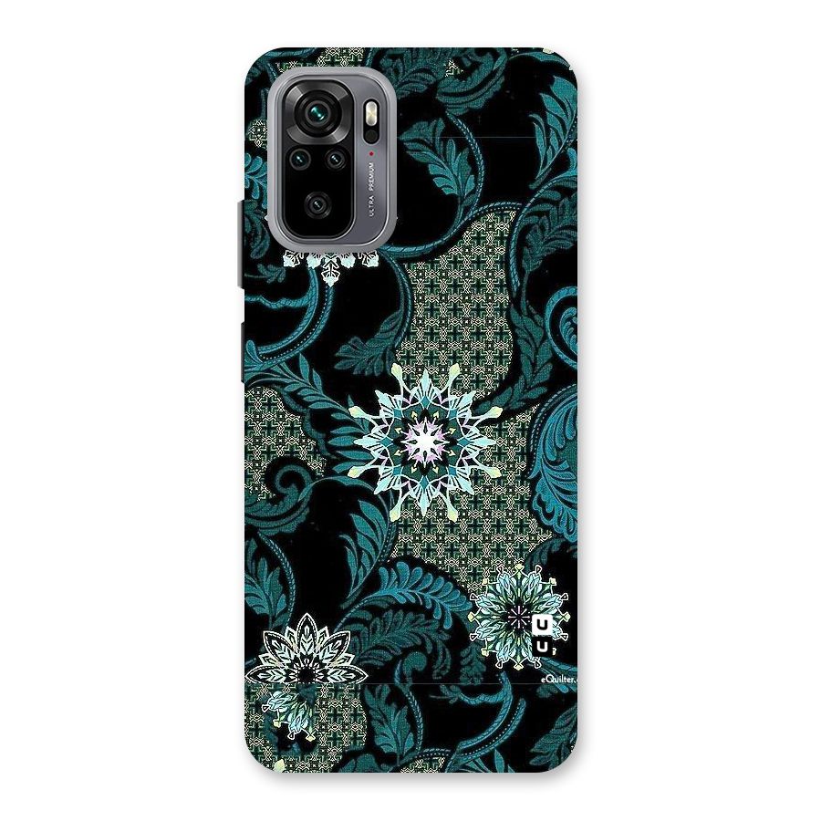 Bottle Green Floral Back Case for Redmi Note 10