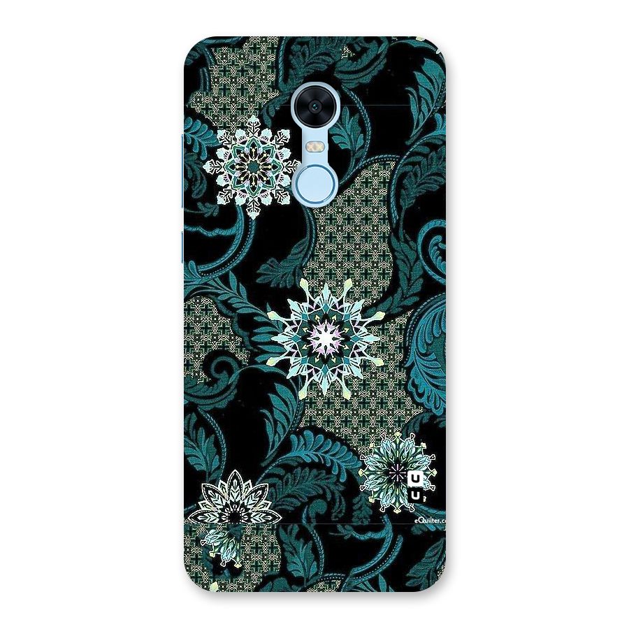 Bottle Green Floral Back Case for Redmi Note 5