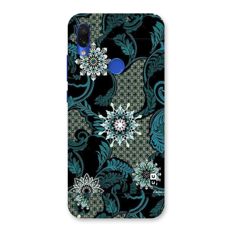 Bottle Green Floral Back Case for Redmi Note 7S