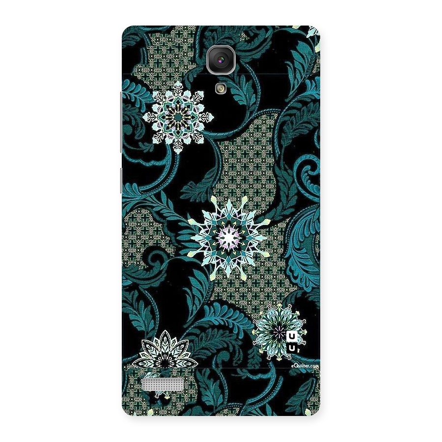 Bottle Green Floral Back Case for Redmi Note Prime