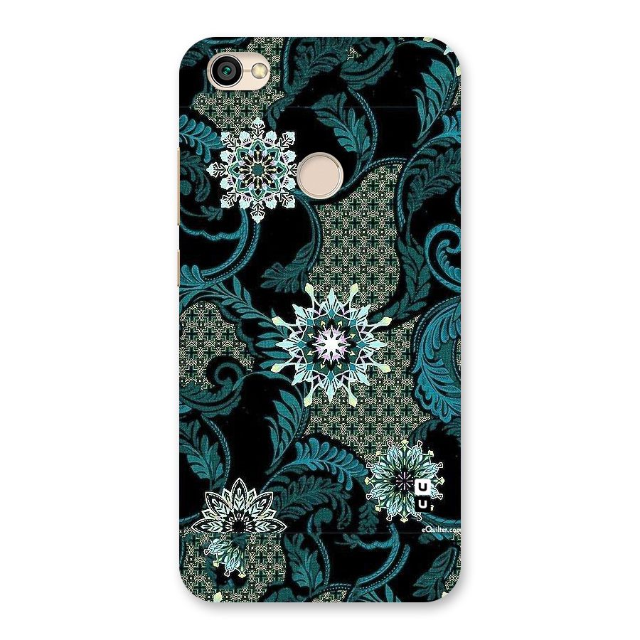 Bottle Green Floral Back Case for Redmi Y1 2017