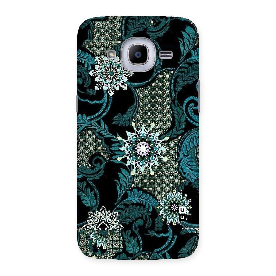 Bottle Green Floral Back Case for Samsung Galaxy J2 2016