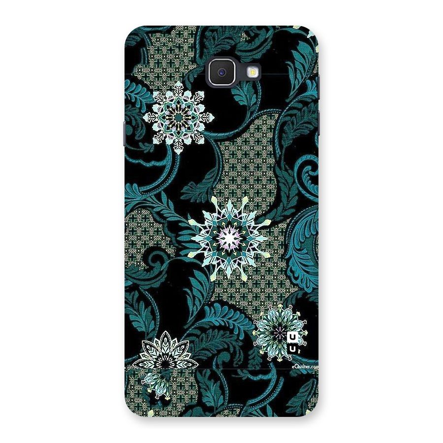 Bottle Green Floral Back Case for Samsung Galaxy J7 Prime