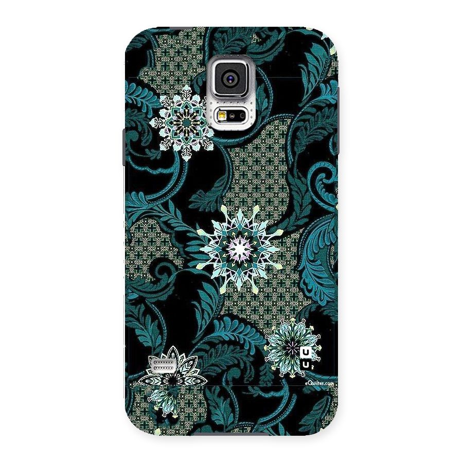 Bottle Green Floral Back Case for Samsung Galaxy S5