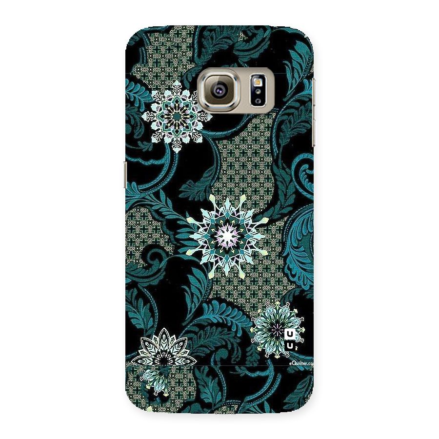 Bottle Green Floral Back Case for Samsung Galaxy S6 Edge