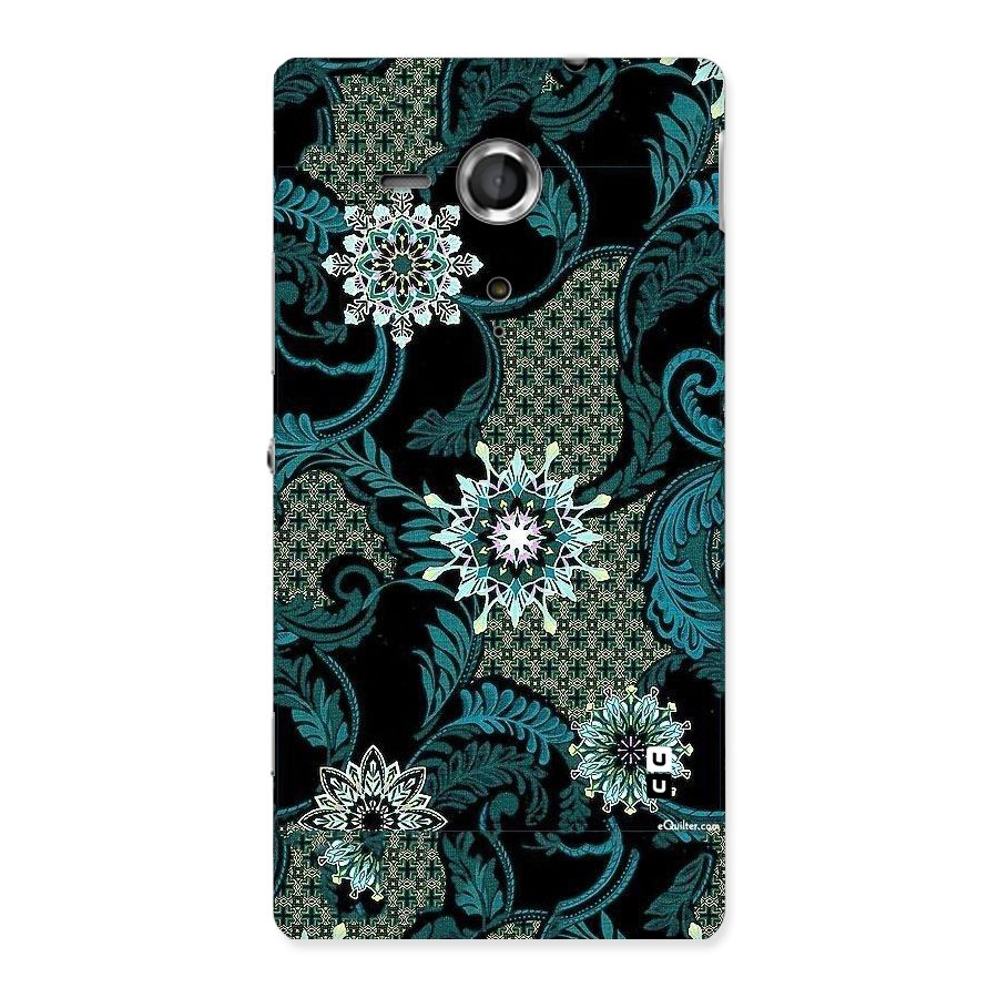 Bottle Green Floral Back Case for Sony Xperia SP