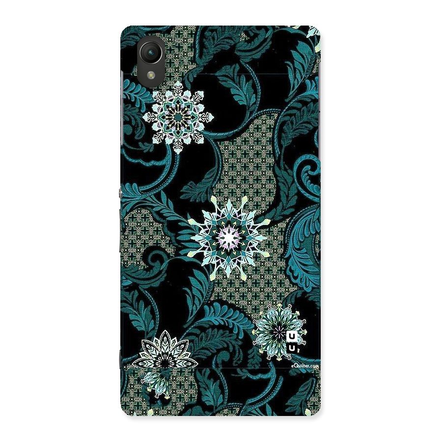 Bottle Green Floral Back Case for Sony Xperia Z2