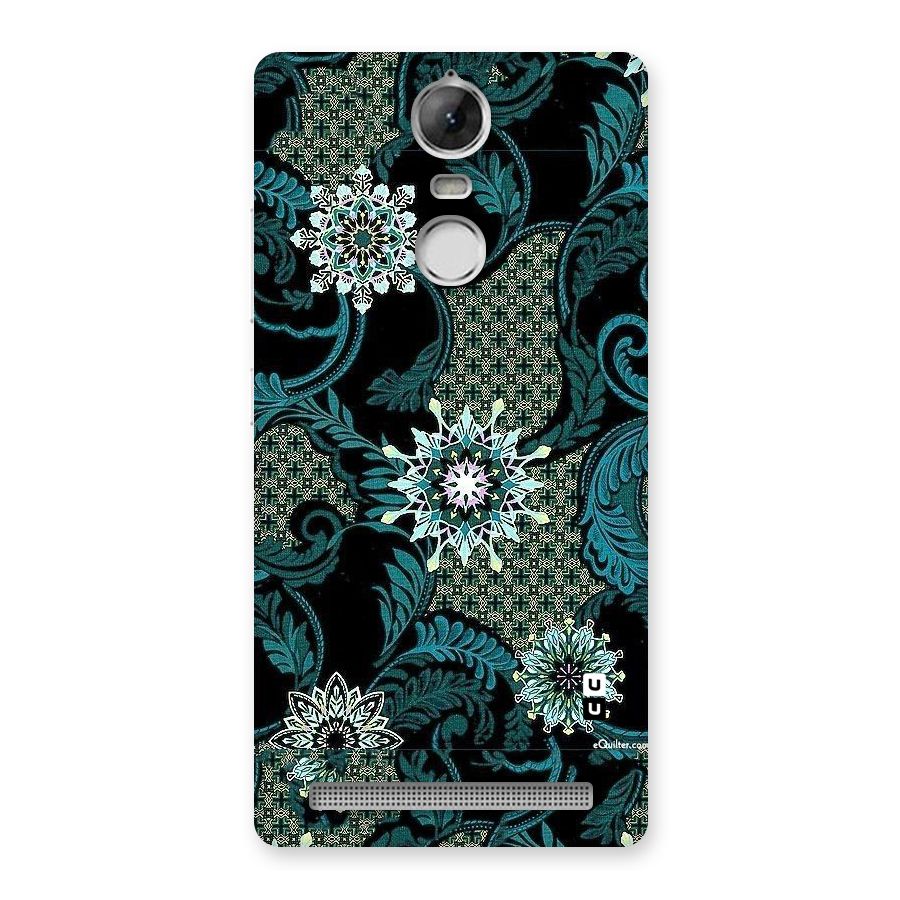 Bottle Green Floral Back Case for Vibe K5 Note