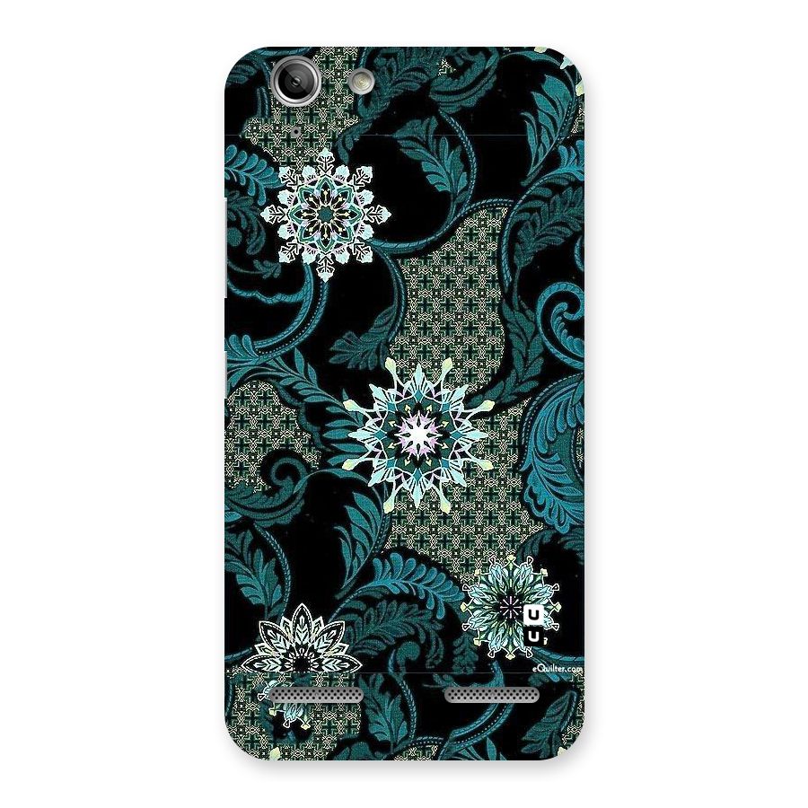 Bottle Green Floral Back Case for Vibe K5 Plus