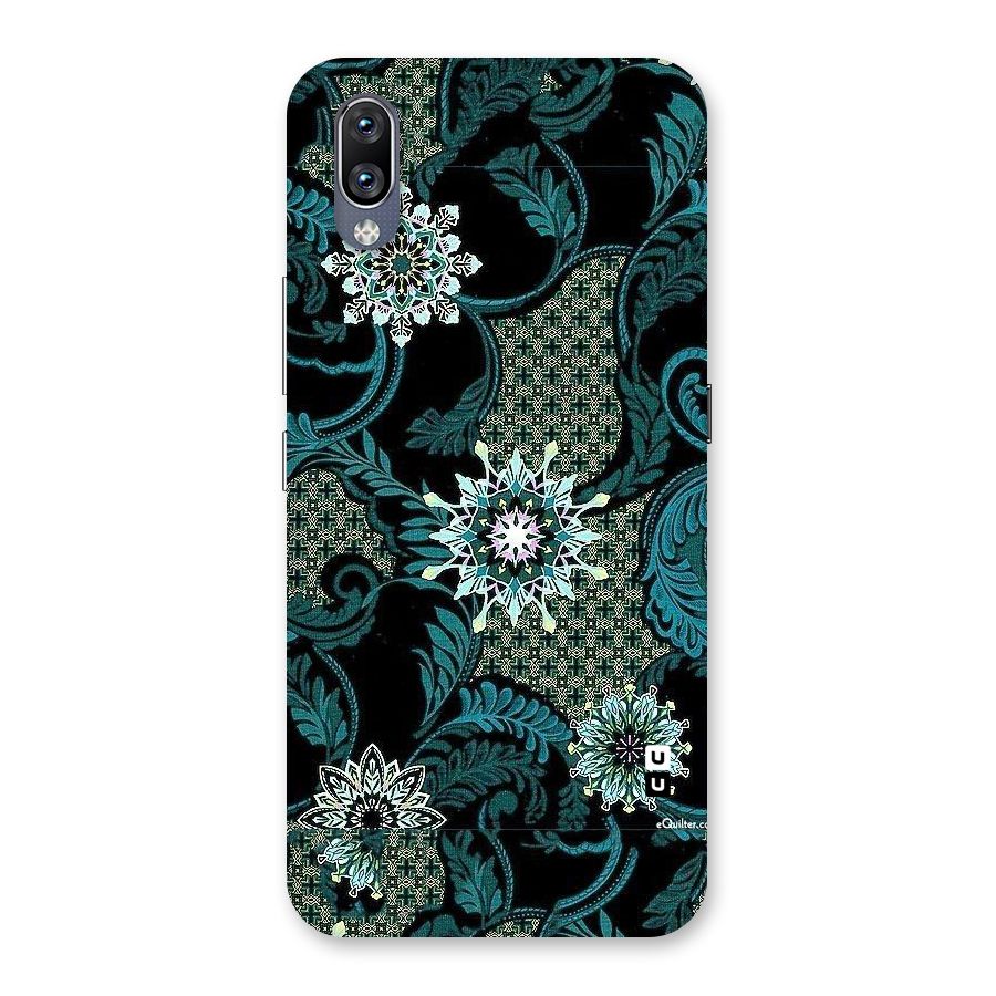 Bottle Green Floral Back Case for Vivo NEX