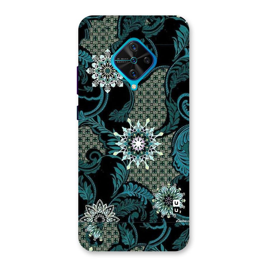 Bottle Green Floral Back Case for Vivo S1 Pro
