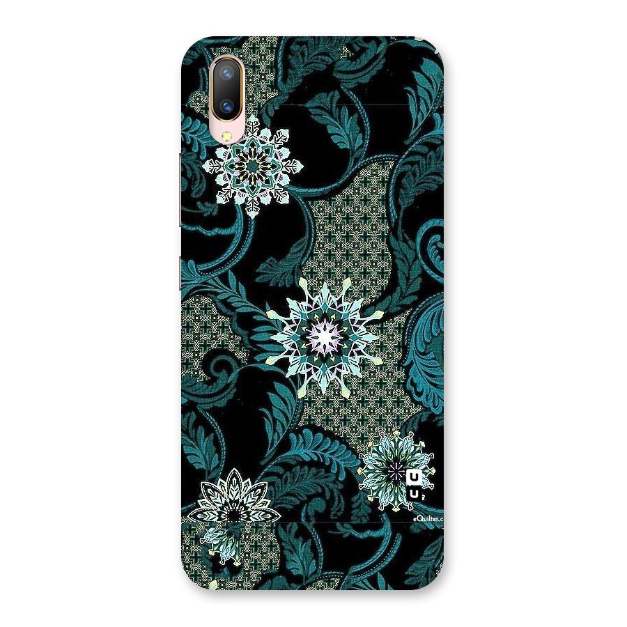 Bottle Green Floral Back Case for Vivo V11 Pro