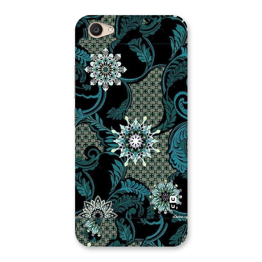 Bottle Green Floral Back Case for Vivo V5 Plus
