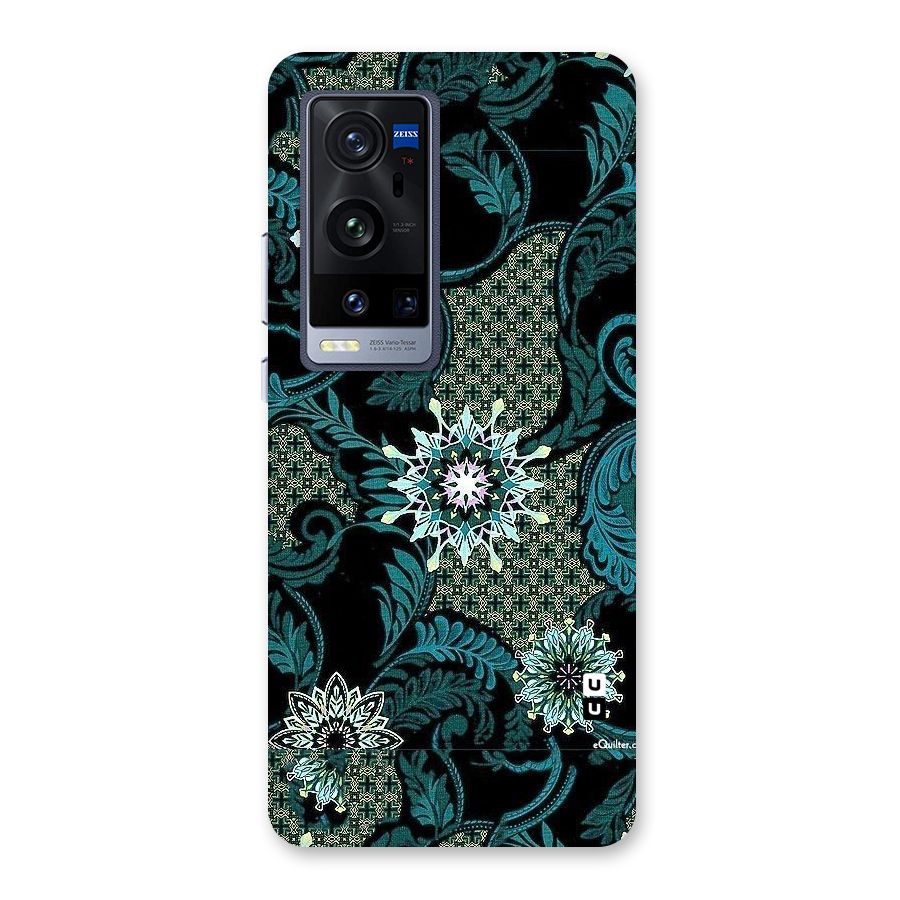 Bottle Green Floral Back Case for Vivo X60 Pro Plus