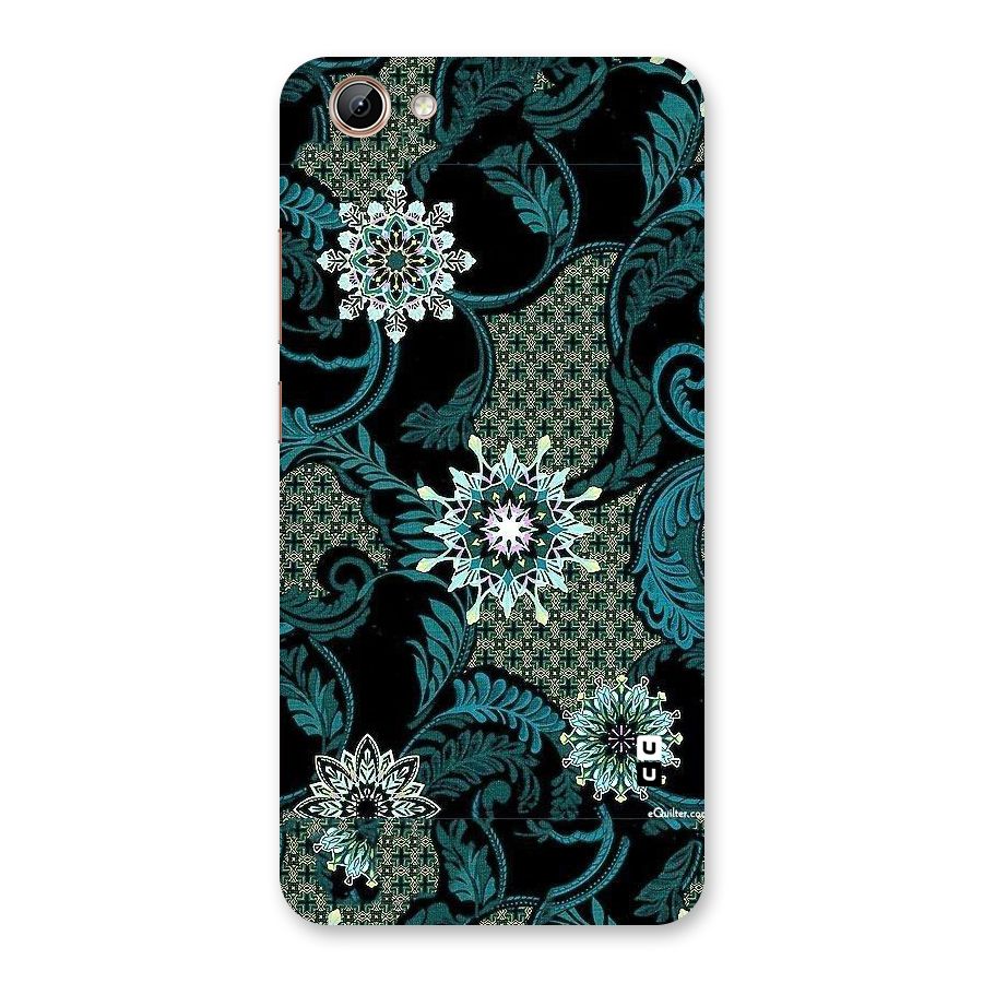 Bottle Green Floral Back Case for Vivo Y71