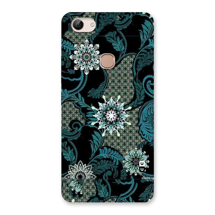 Bottle Green Floral Back Case for Vivo Y83
