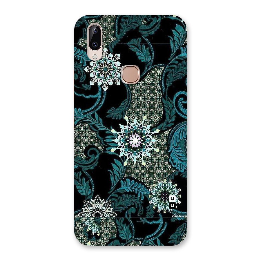 Bottle Green Floral Back Case for Vivo Y83 Pro