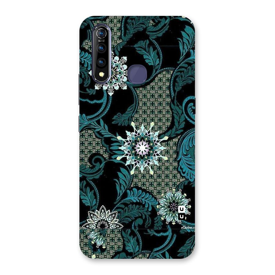 Bottle Green Floral Back Case for Vivo Z1 Pro