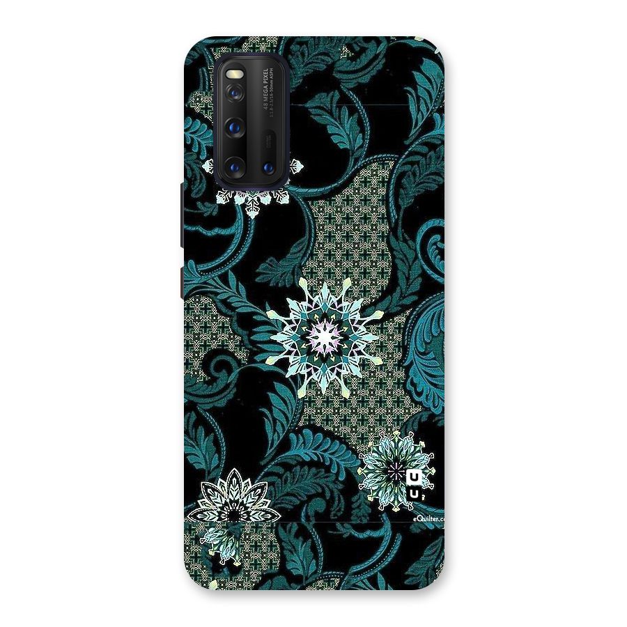 Bottle Green Floral Back Case for Vivo iQOO 3