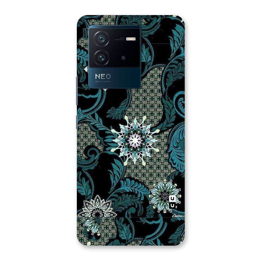 Bottle Green Floral Back Case for Vivo iQOO Neo 6 5G