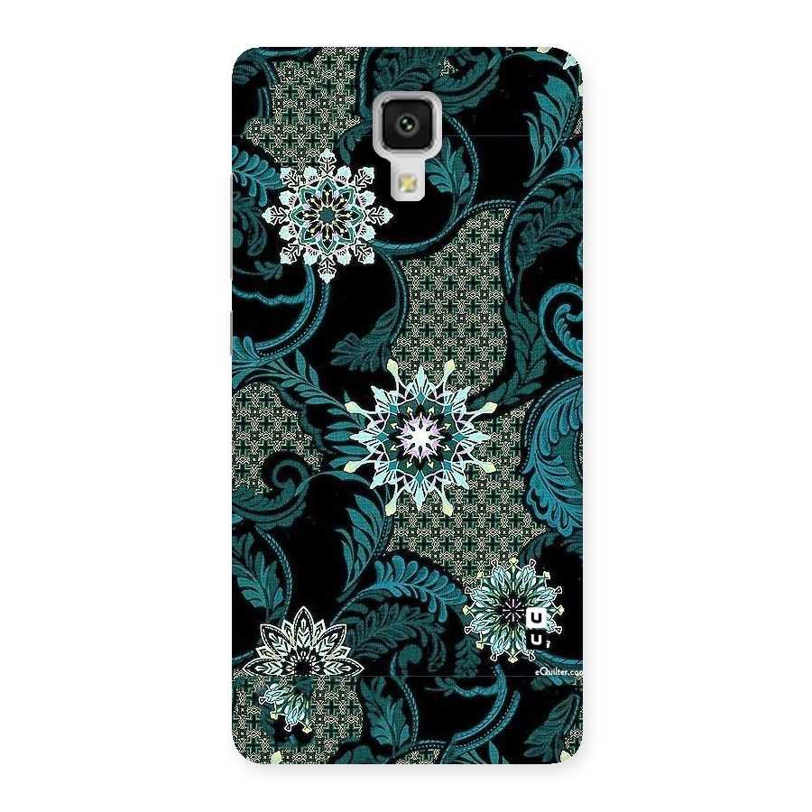 Bottle Green Floral Back Case for Xiaomi Mi 4