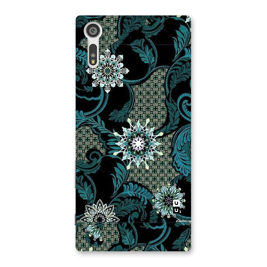 Bottle Green Floral Back Case for Xperia XZ