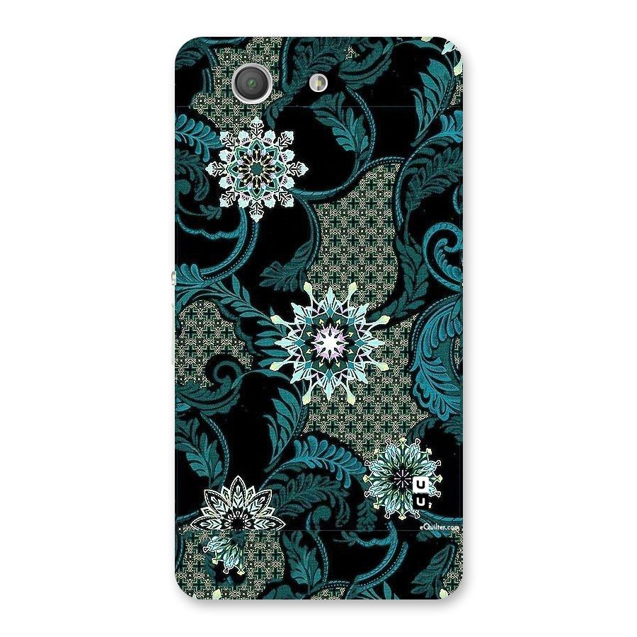 Bottle Green Floral Back Case for Xperia Z3 Compact