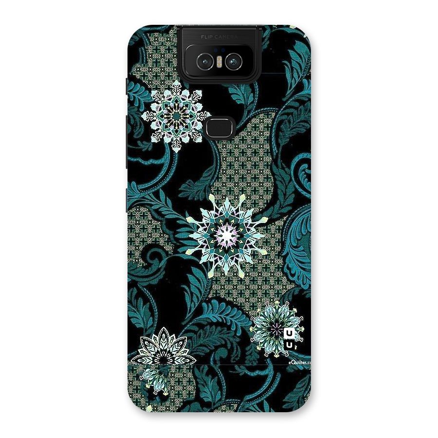 Bottle Green Floral Back Case for Zenfone 6z